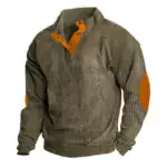 Men's Outdoor Casual Stand Collar Long Sleeve Shirt