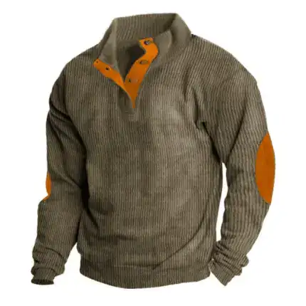 Men's Outdoor Casual Stand Collar Long Sleeve Shirt