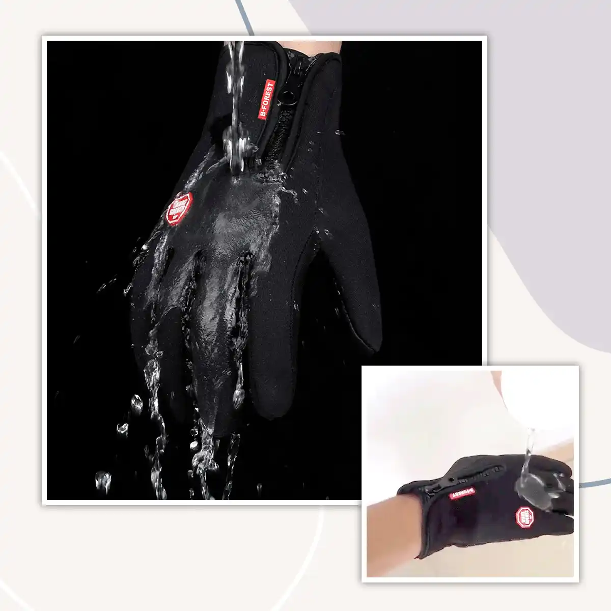 Waterproof gloves in action